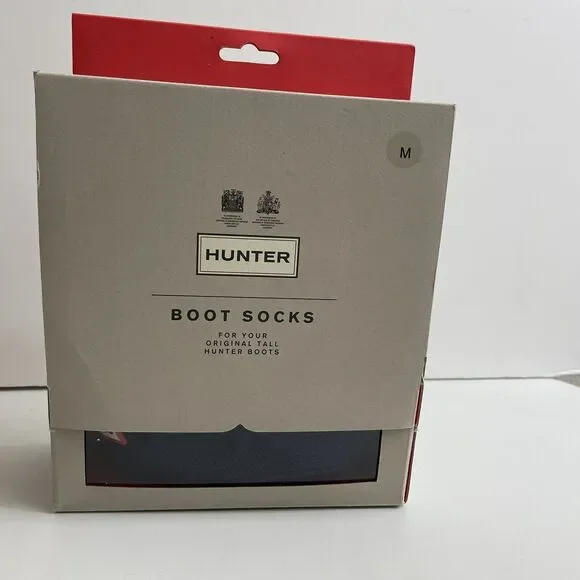 Hunter Womens Boot Socks M 5-7 Garter Cuff Tall Wellington Recycled Fleece - Picture 2 of 9